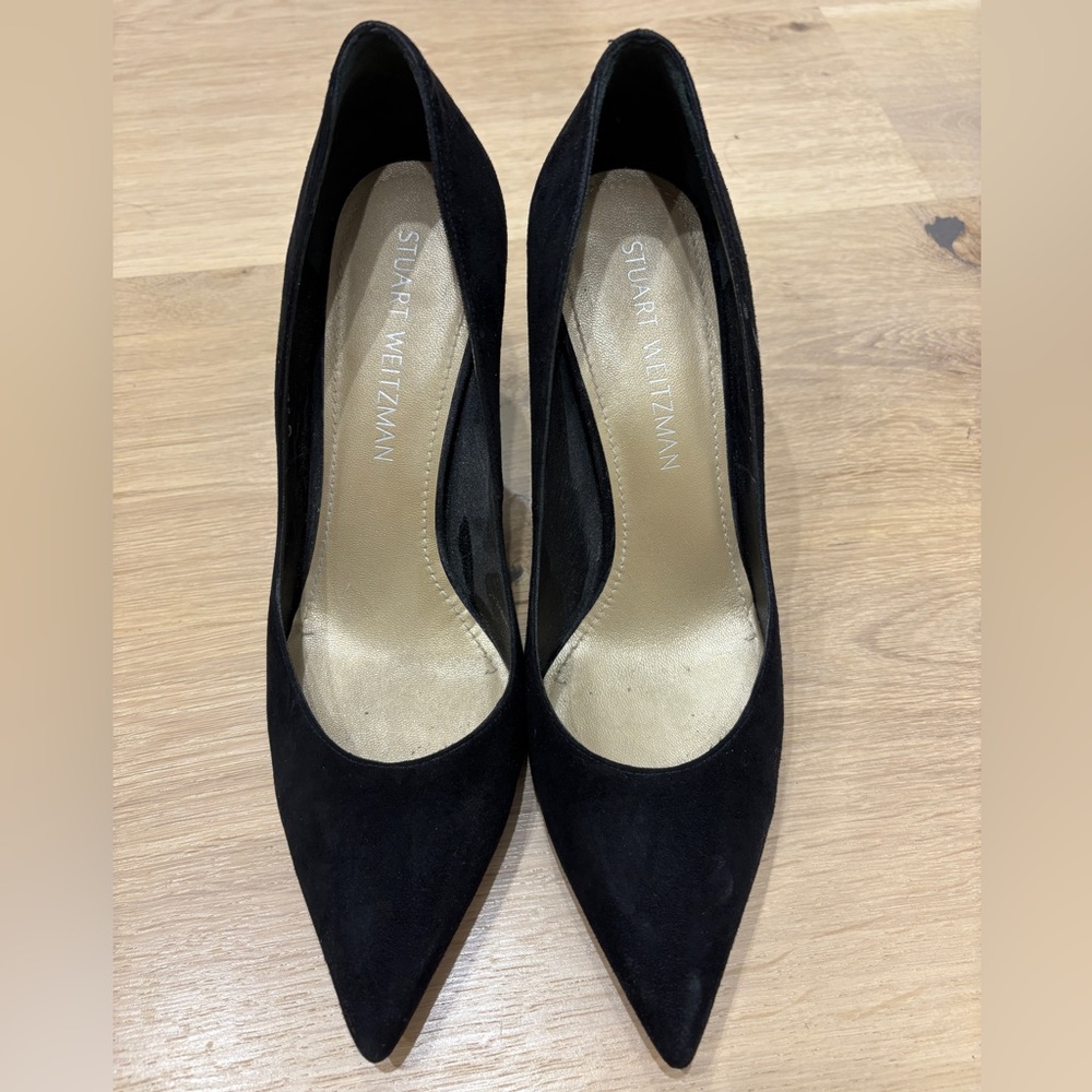 Stuart Weitzman Black Suede Pumps